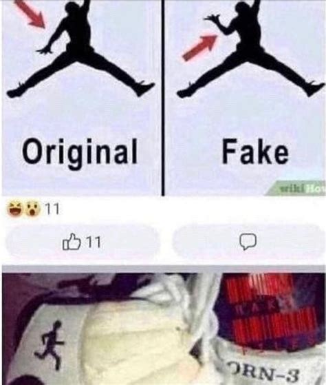 fake nike jordan meme|crease his jordans meme.